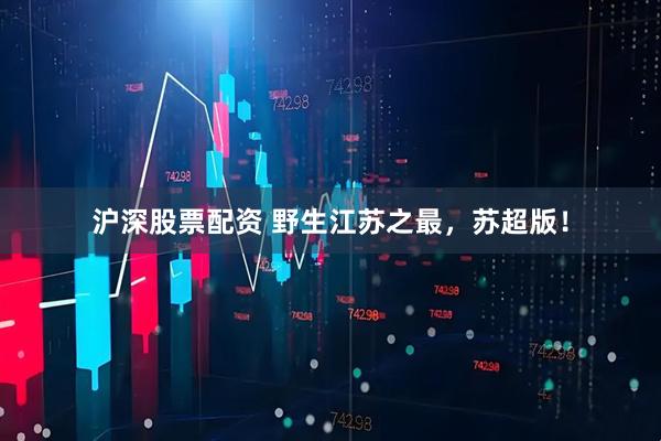 沪深股票配资 野生江苏之最，苏超版！